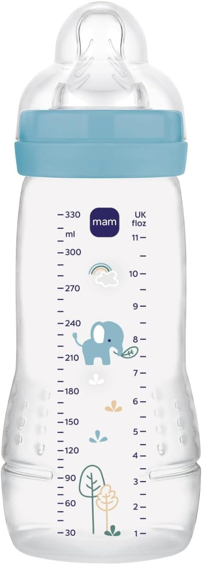 MAM Easy Active bottle 330 ml, size 4 teat, 6 m+ Elephant