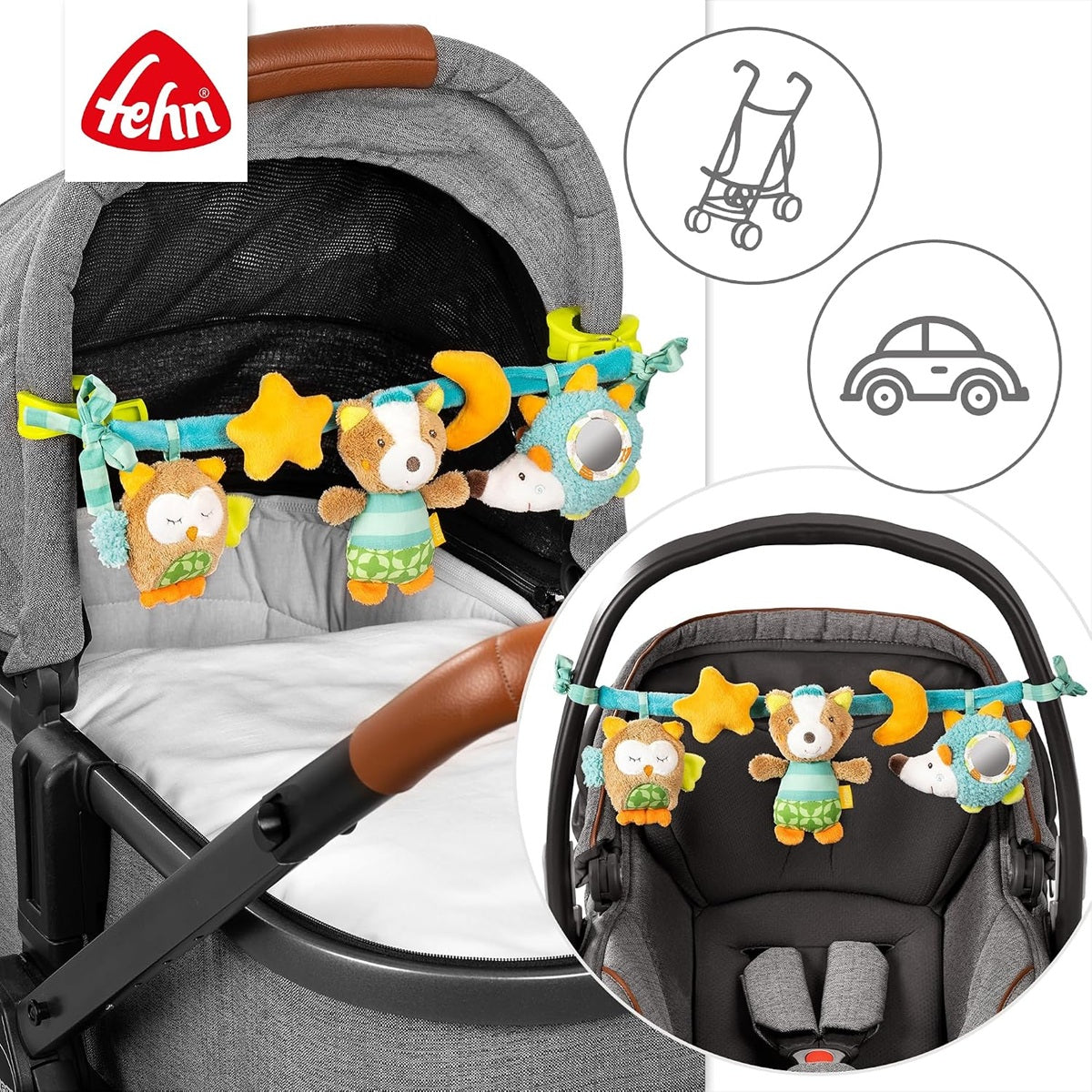 FEHN FehnLand Sleeping Forest stroller and crib hanging toy 49 cm