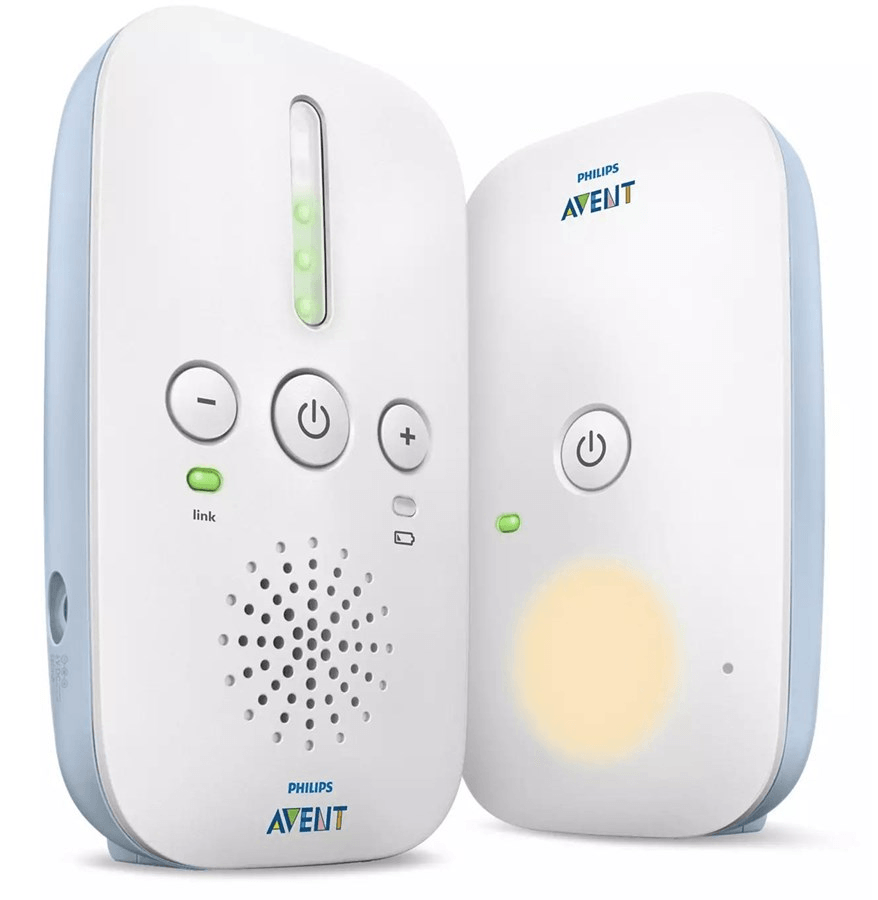 PHILIPS AVENT SCD503 niania elektroniczna DECT, biało-niebieska, bez zakłóceń i z prywatnym połączeniem