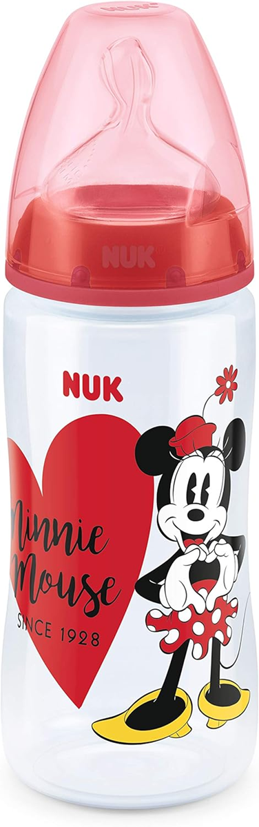 NUK First Choice+ Minnie láhev 300 ml 6-18 m dudlík M