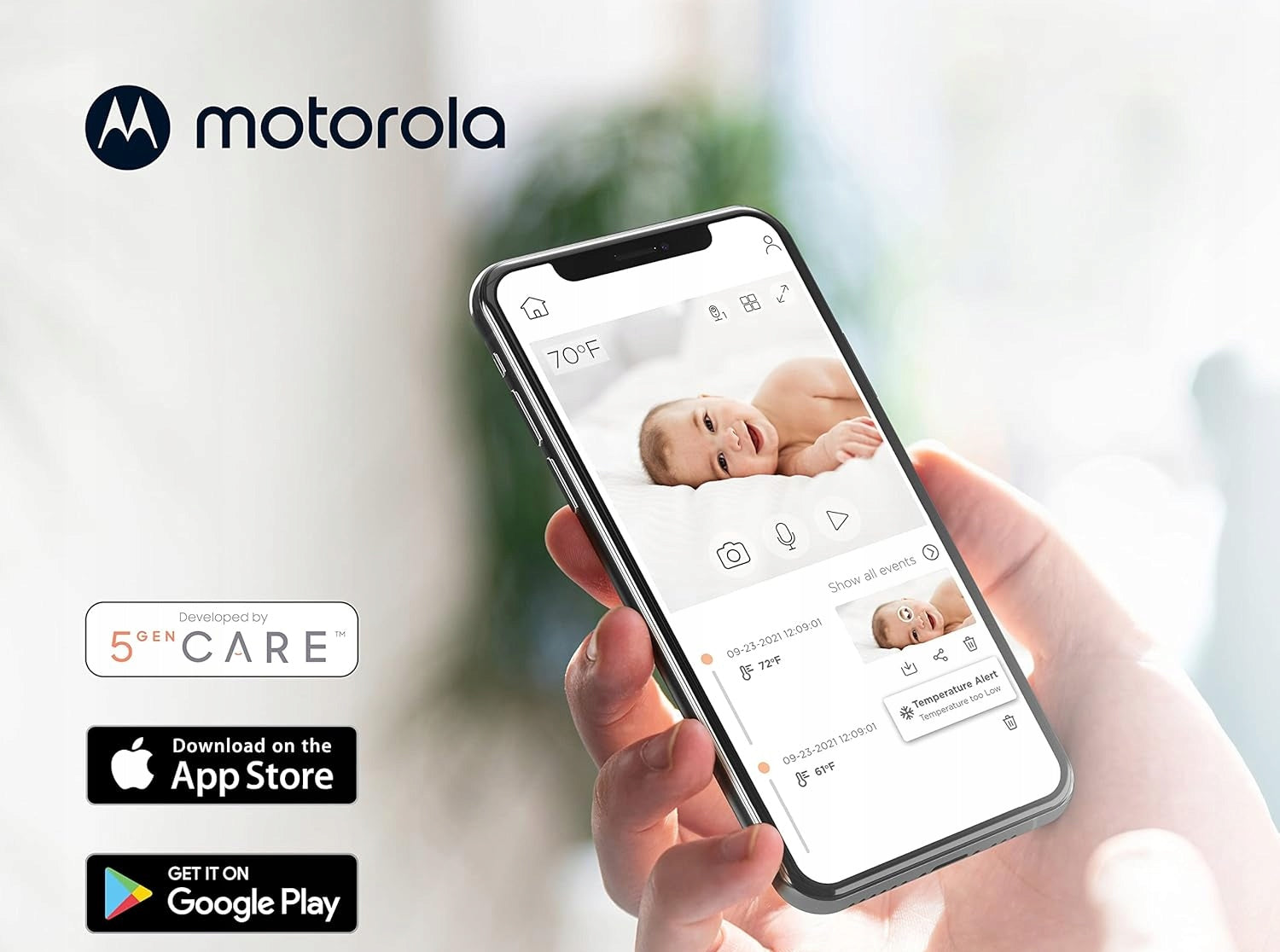 MOTOROLA PIP1000 Connect zdalnie sterowana kamera niania elektroniczna Full HD – zdjęcie produktu 3