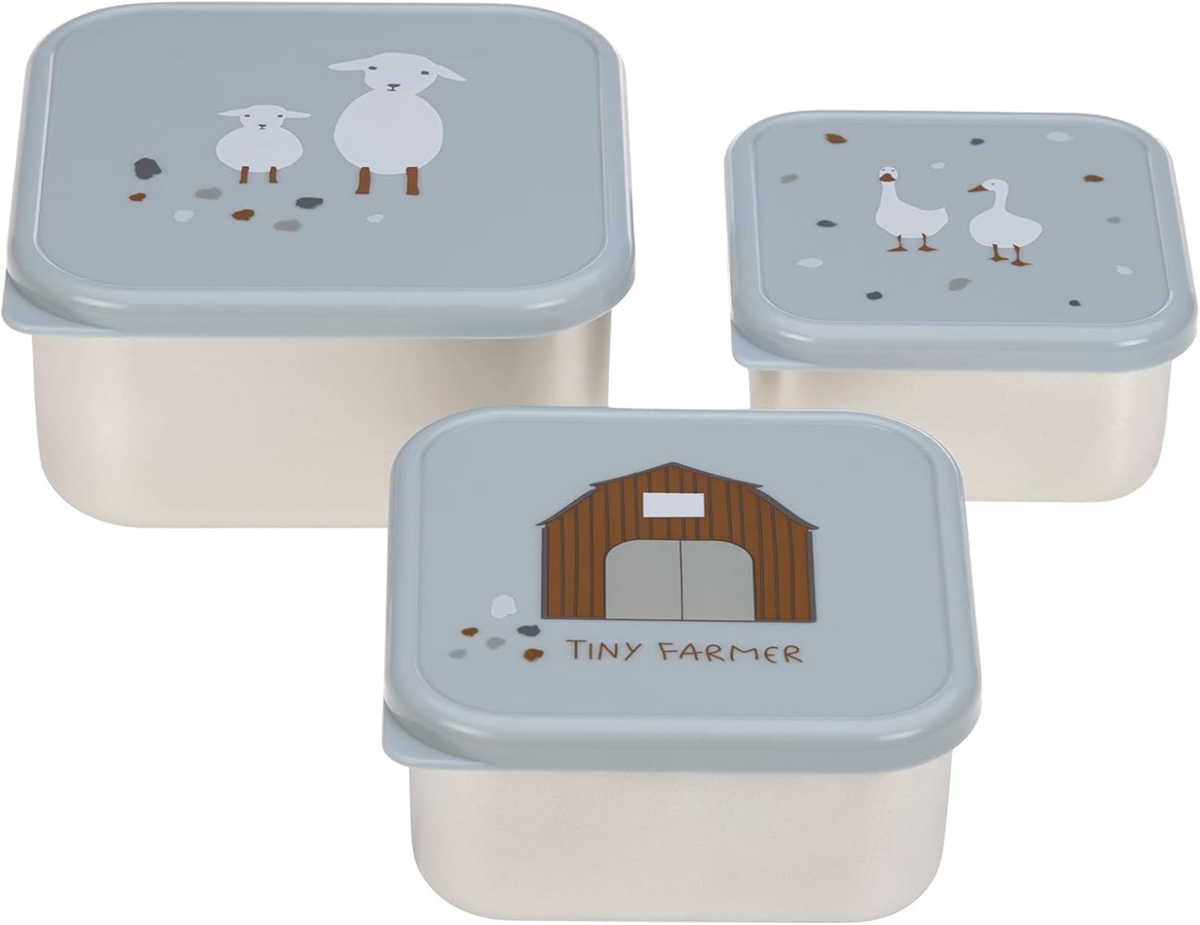 LASSIG Snackbox ocelové KRABIČKY NA SVAČINU x3