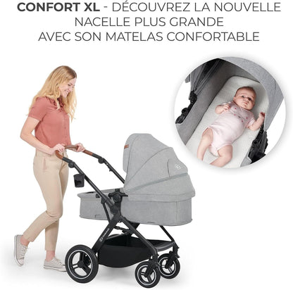 KINDERKRAFT B-TOUR 3-in-1 multifunction stroller up to 22kg + MINK PRO car seat