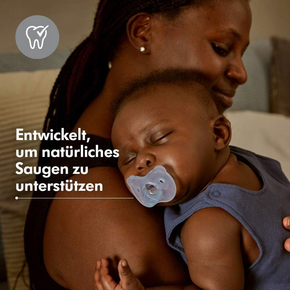 MEDELA smoczek uspokajający x 2 silikon 0-6msc, uspokajacz dla niemowląt, wspiera naturalne ssanie