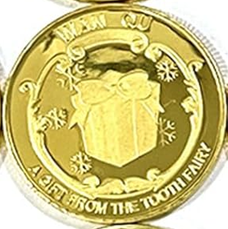 BRADOC Νεράιδα των Δοντιών επιχρυσωμένο μεταλλικό νόμισμα για κάτω από το μαξιλάρι 4 cm ΔΩΡΟ