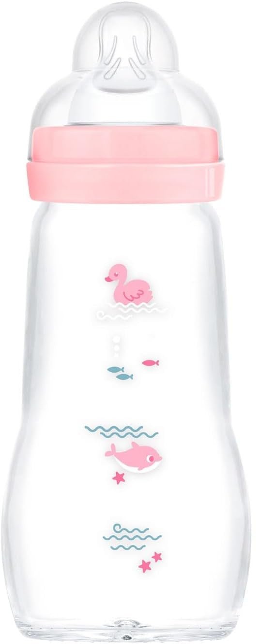 MAM Feel Good glass bottle 260 ml teat 2 medium flow 2 m+ DUCK