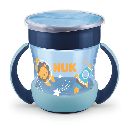 NUK Mini Magic Cup pahar etanș, strălucește în întuneric 360° 160 ml 6 luni+