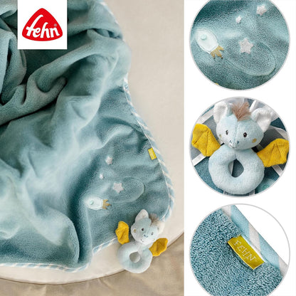 FEHN Little Castle baby blanket 75x100 cm with rattle – product image 4
