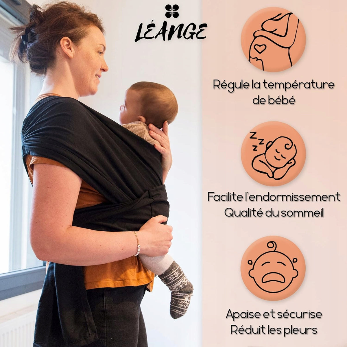 LEANGE baby wrap/carrier for carrying a child