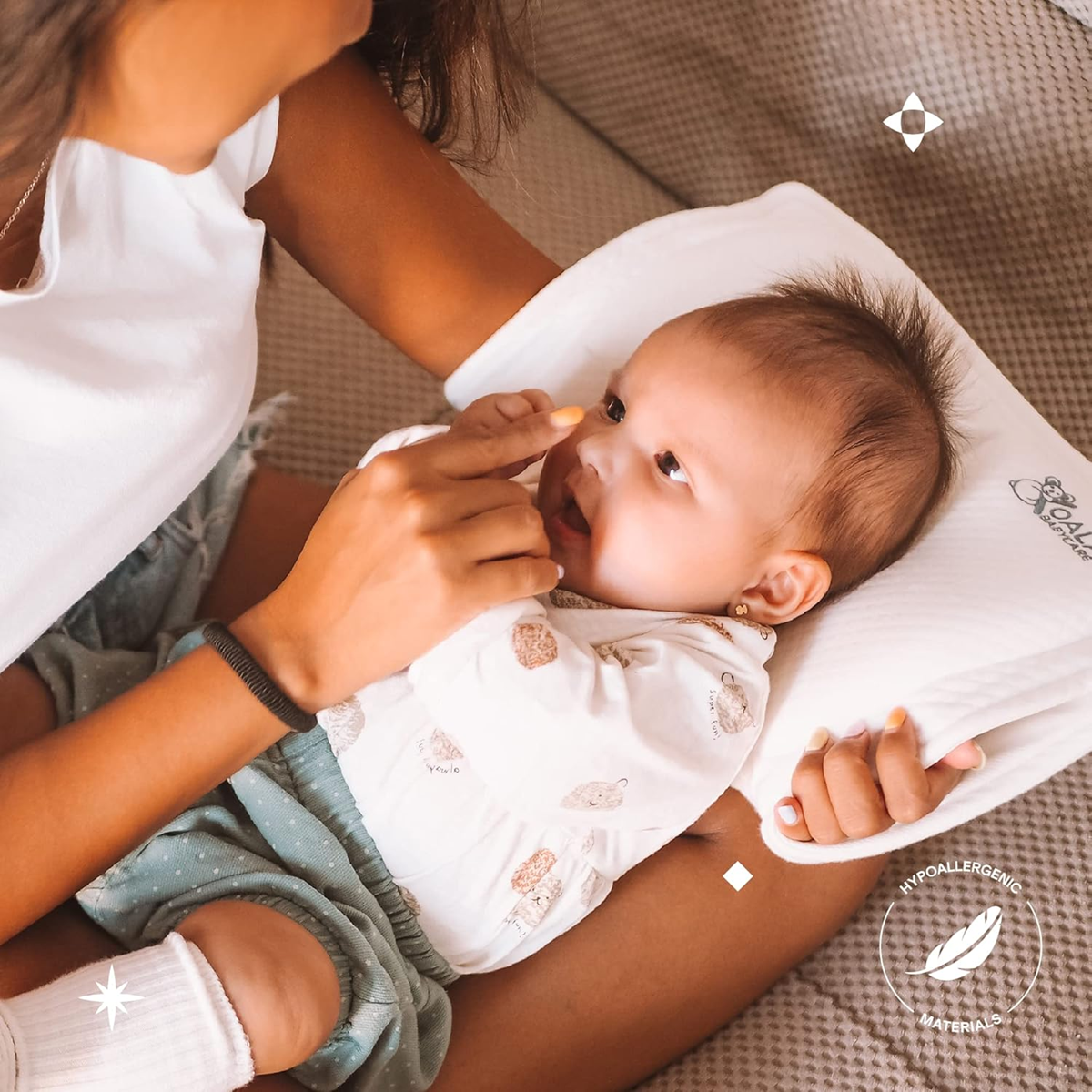 KOALA BABYCARE polštář pro miminka + povlak PREVENCE plagiocefalie