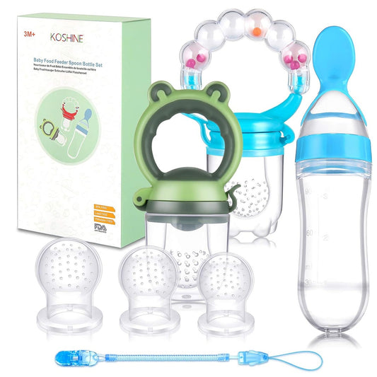 KOSHINE dudlík na ovoce 2 kusy 5 náustků + lžička 125 ml a řetízek