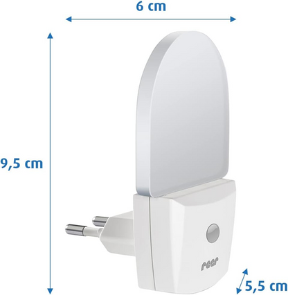 REER NightGuide LED plug-in night light with a dusk sensor, 6 x 9.5 cm – product image 2