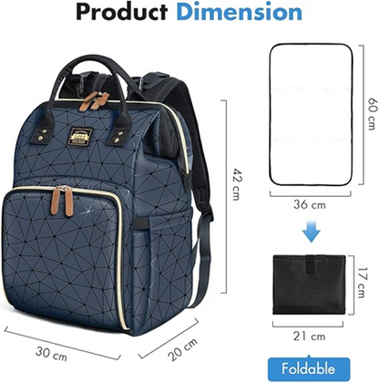 LEKEBABY voděodolný batoh na pleny a příslušenství