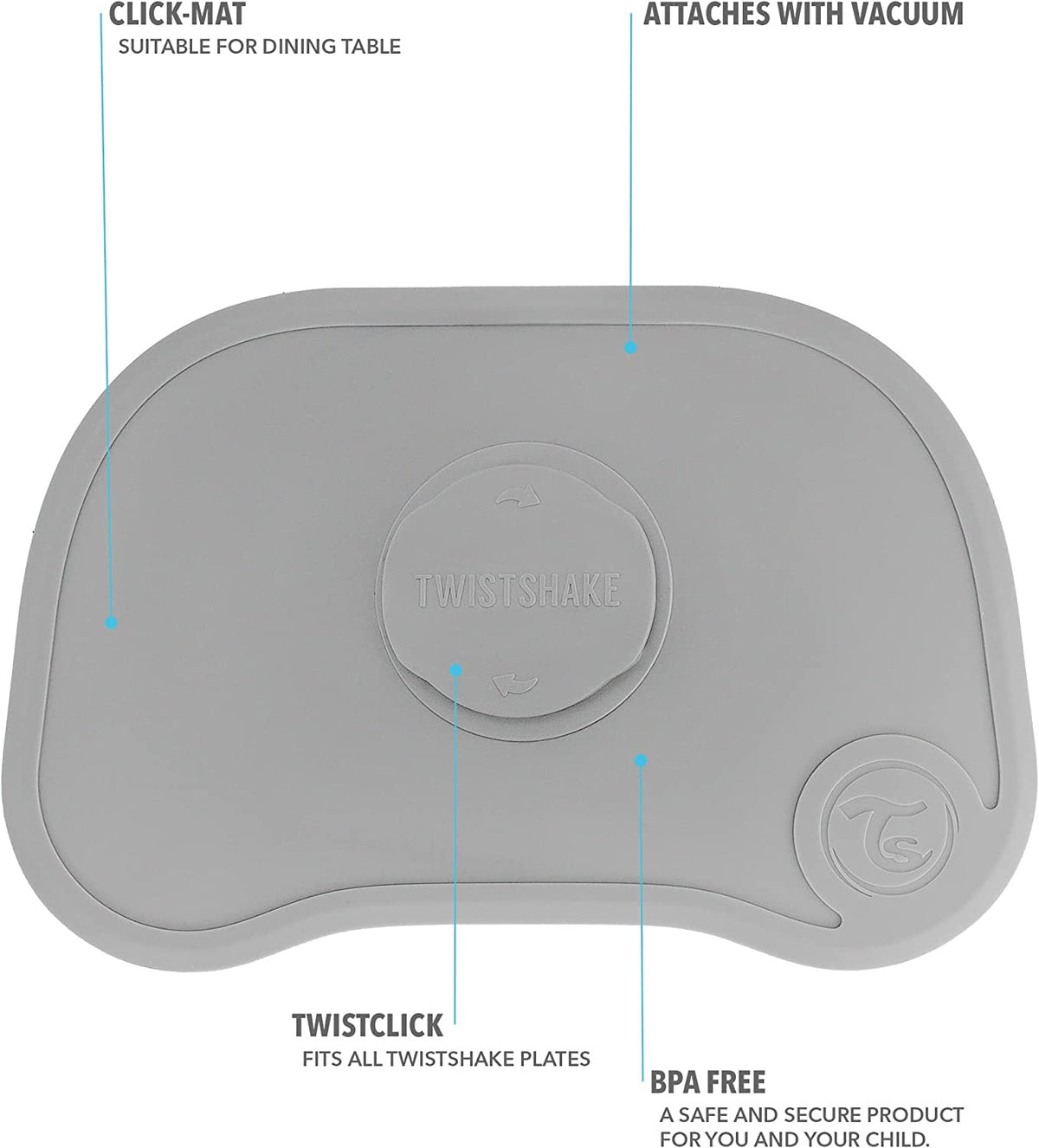 TWISTSHAKE Click Mat MINI plate mat and bowl with lid