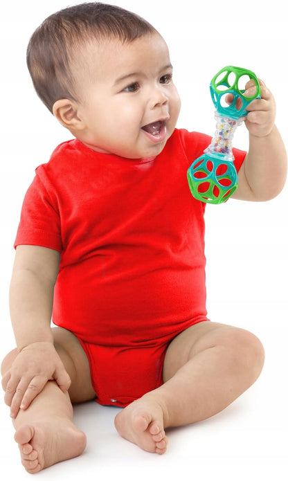 BRIGHT STARTS Oball Shaker teether and grabber with rattle, 14.5 cm