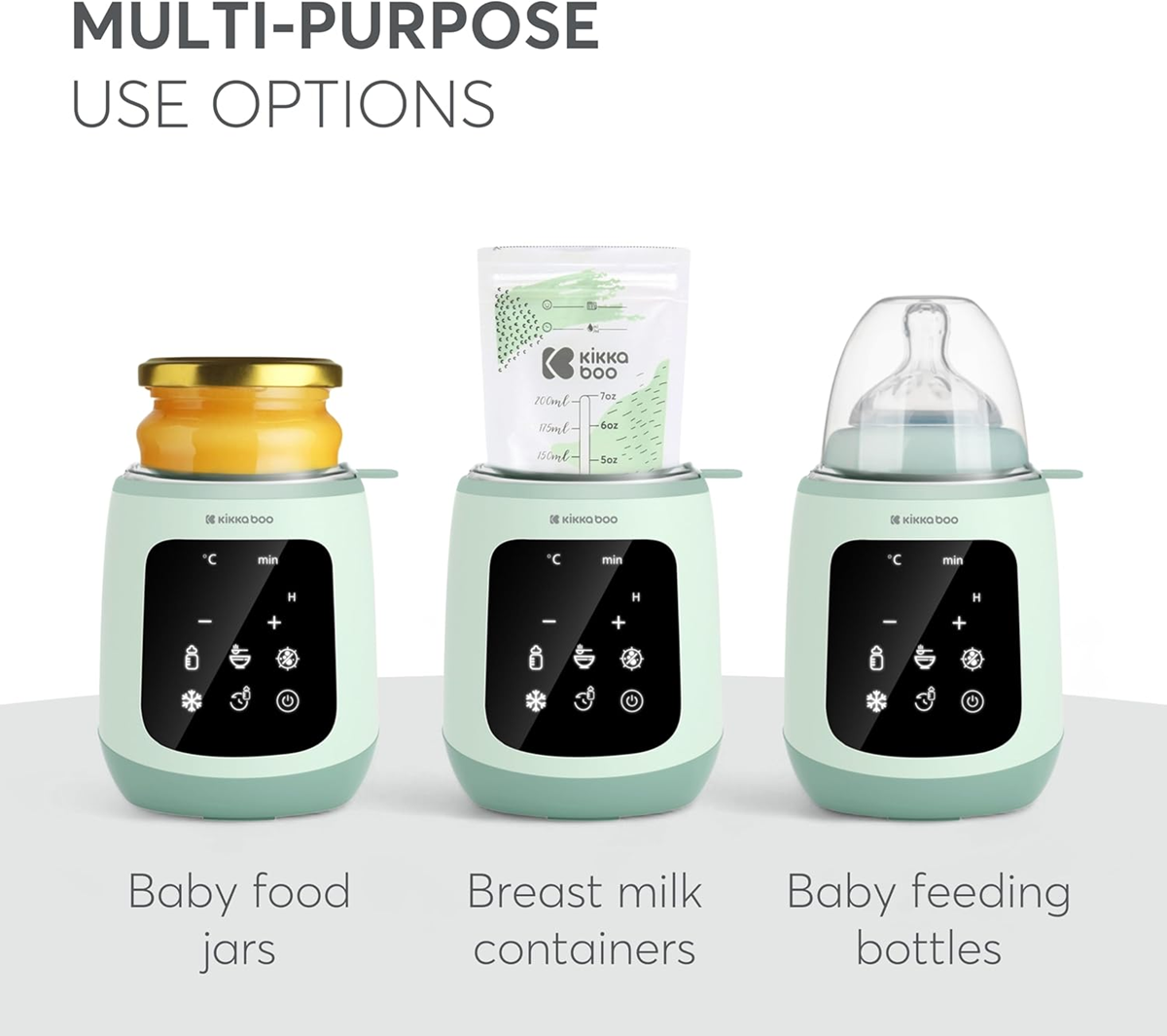 KIKKA BOO CALDO bottle and jar warmer, 4-in-1 sterilizer