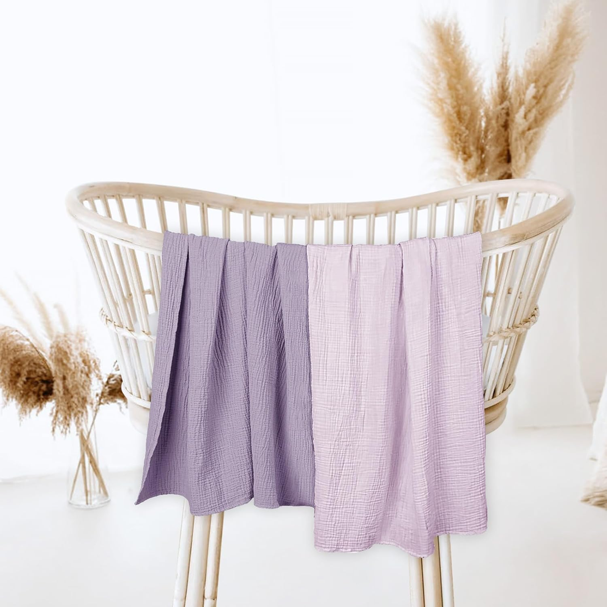 LULU MOON muslin swaddles x2