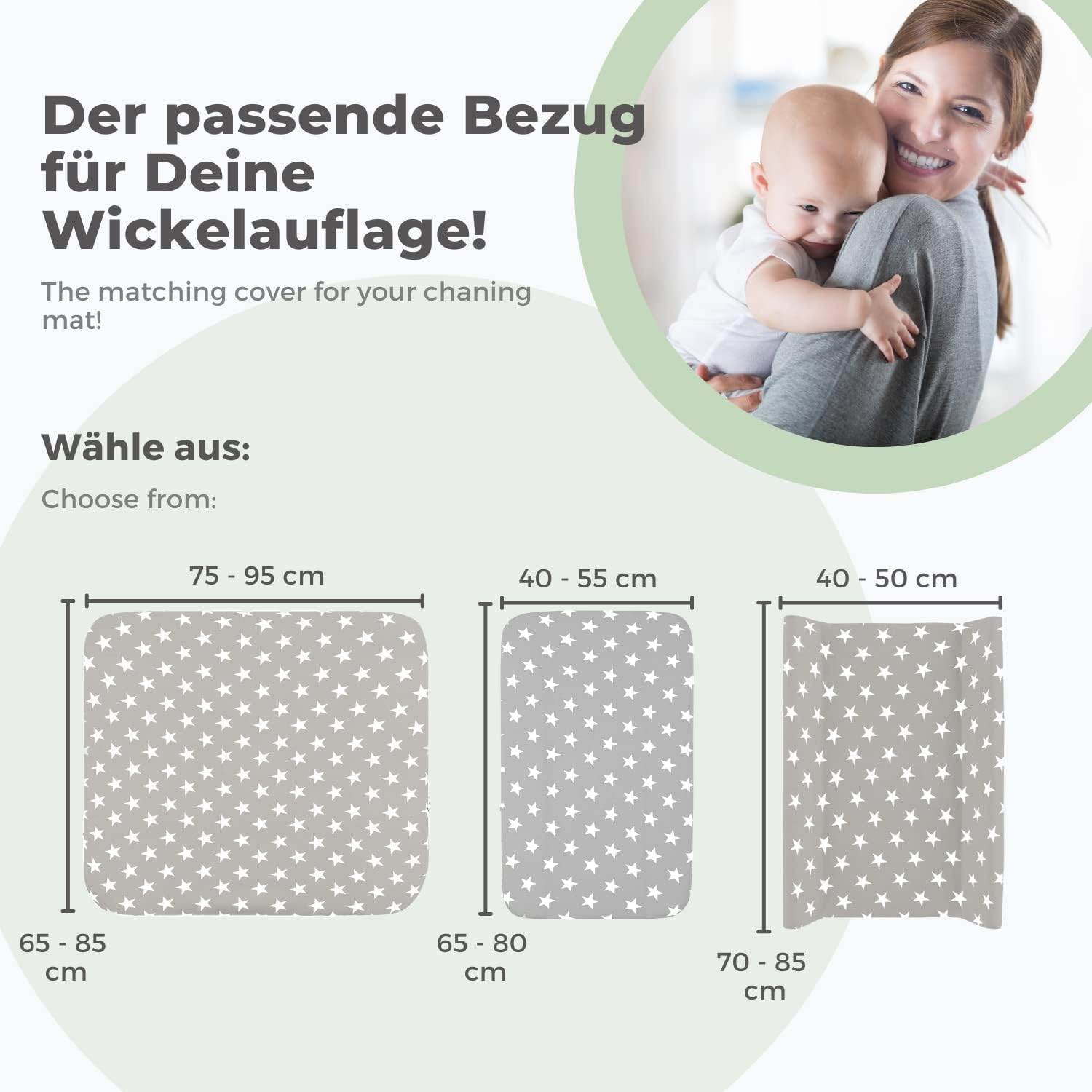 LILLY AND BEN 2 x terry cloth changing table cover