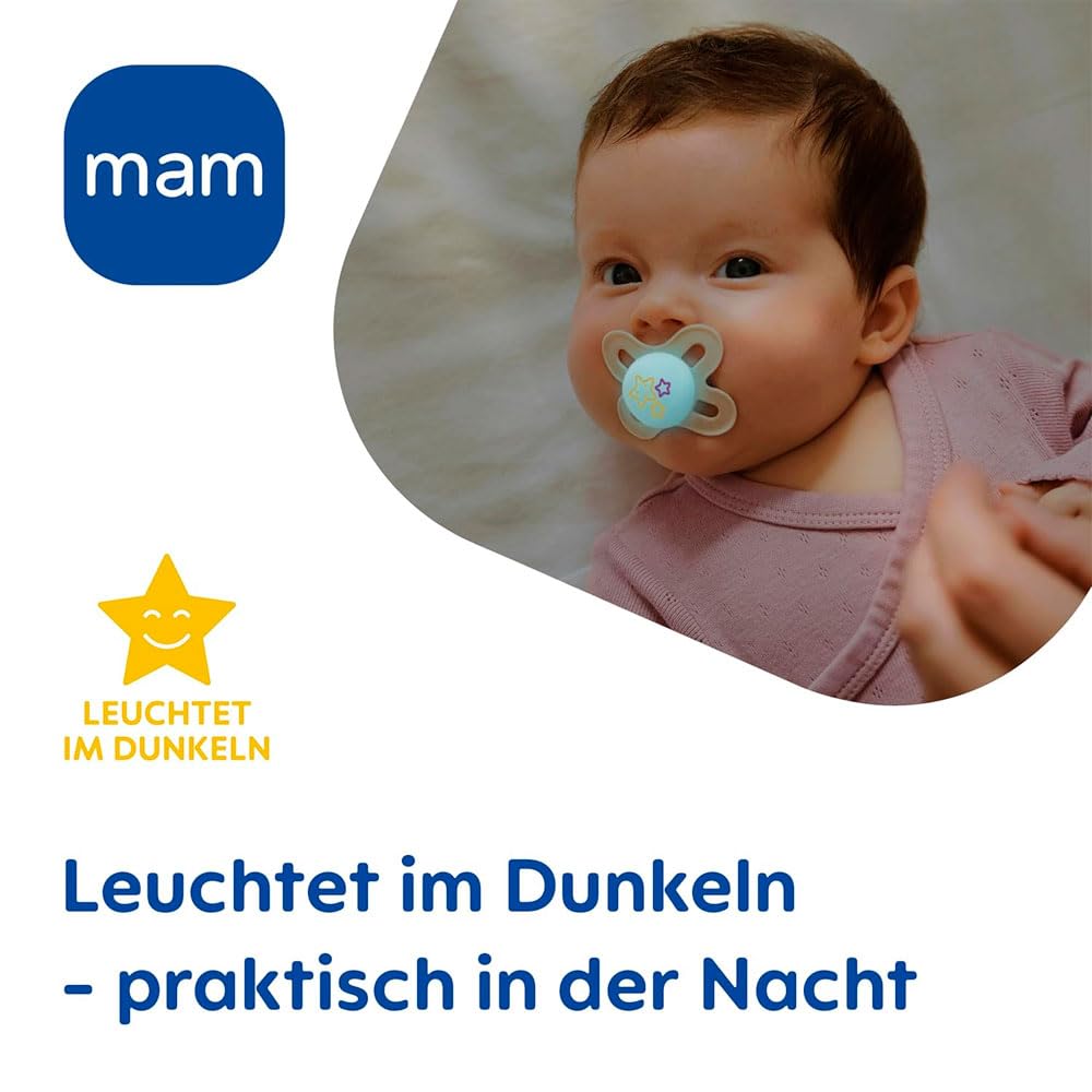 MAM Original Start dudlíky Day&Night 0–2 měsíce x4 SVÍTÍCÍ