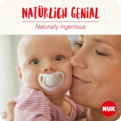 NUK Genius Colorsoother x2, storage boxage 18 months+siliconeBPA and BPS freePost-auction condition, almost