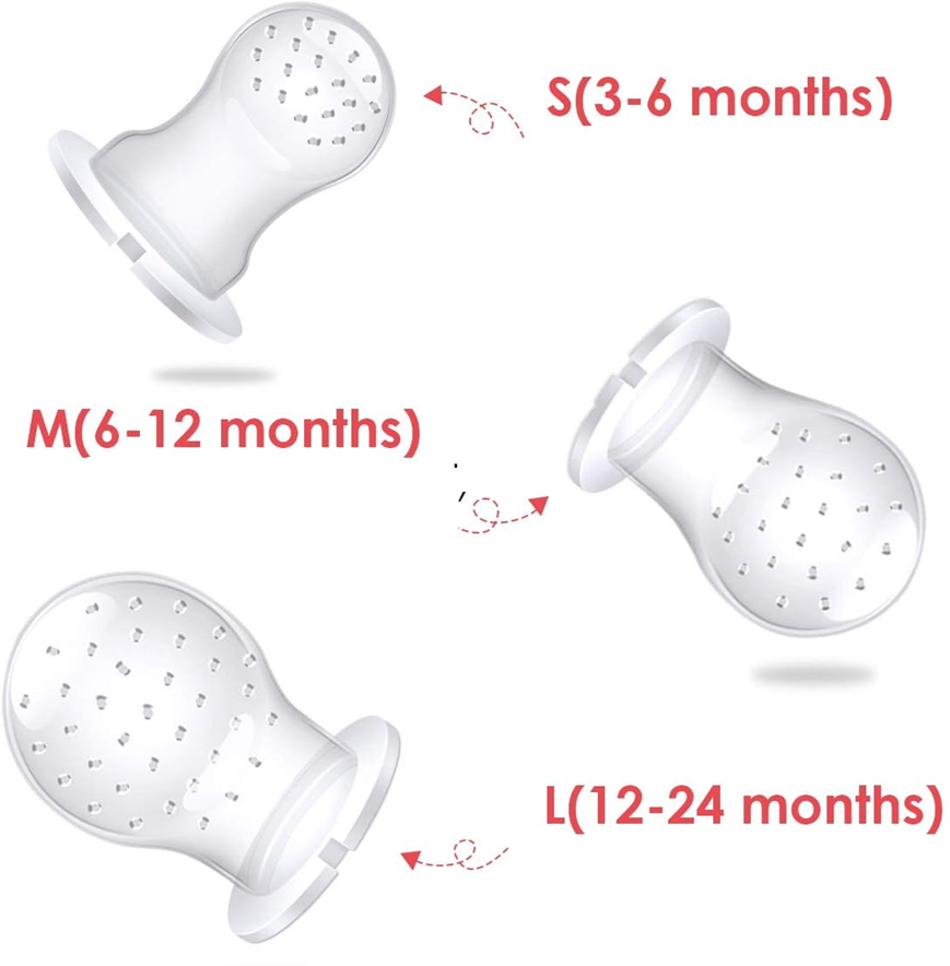 ANGELBLISS kousátko podavač na ovoce pro děti 3-12m 2 kusy 6 náustků
