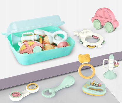 TOYABI Baby Chrastítka sada 10 kusů + úložný box