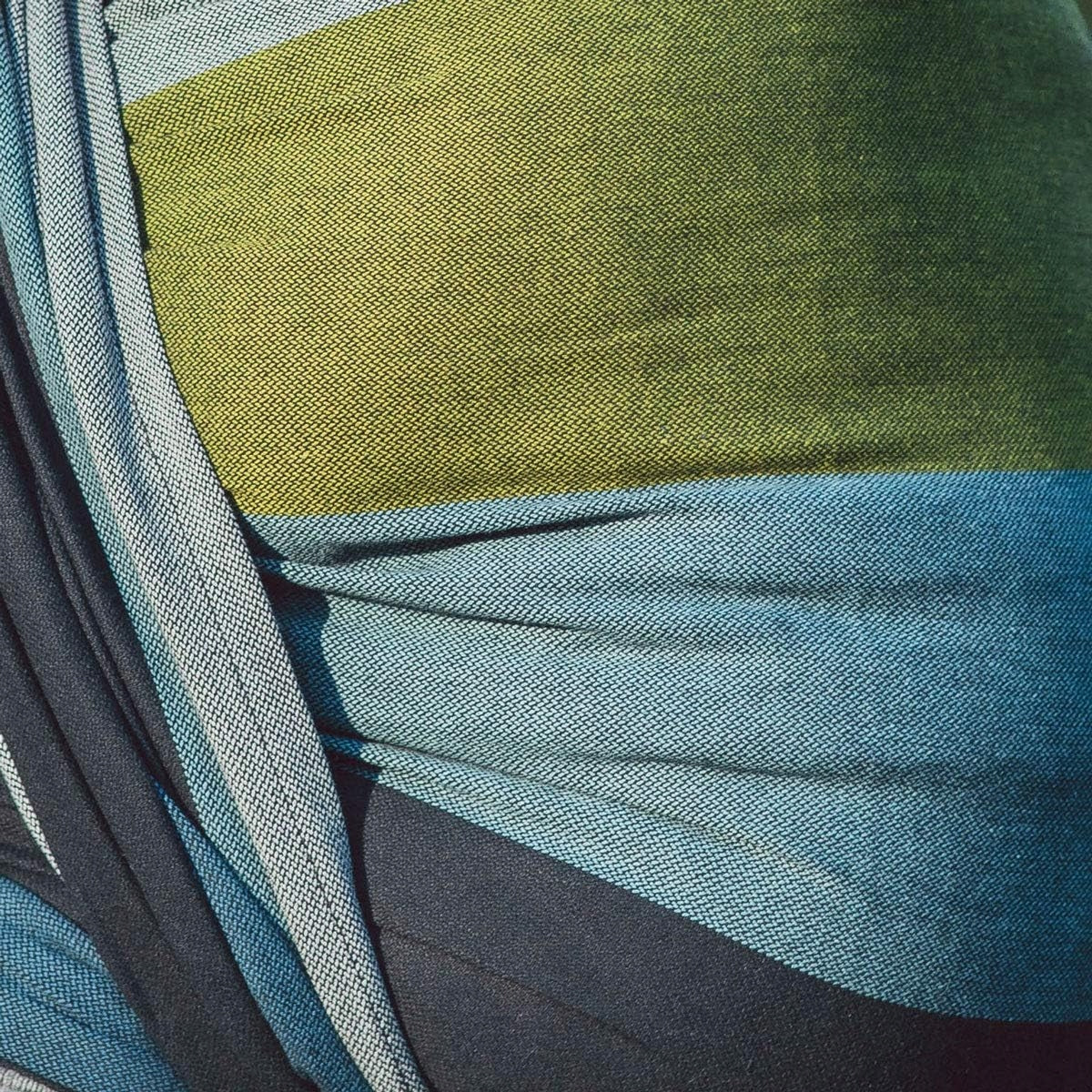 HOPPEDIZwoven shawlcolour blue-green with stripesdimensions: 4.6 m x 0.7 mMaterial: 100% cottonCare: can be