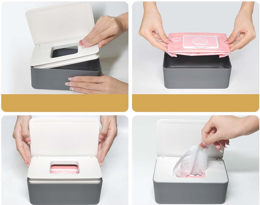 Behälter für Feuchttücher mit Dichtung und Deckel, 10,1 x 21 cm – Produktfoto 2