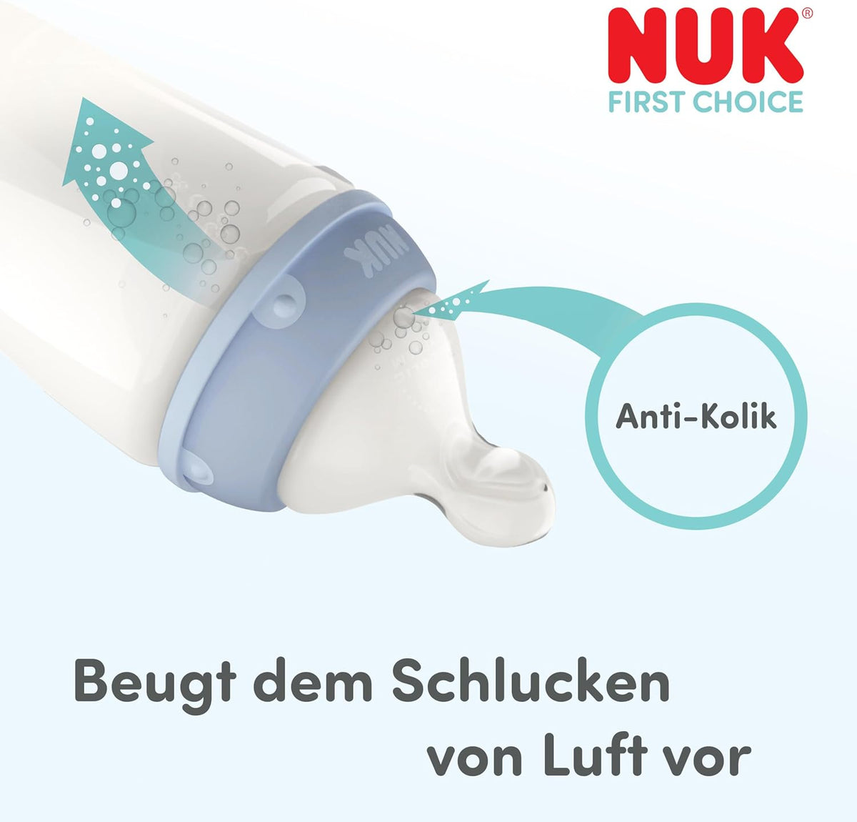 NUK First Choice Flaschensauger ab 6 Monaten Flow Control, 2 Stück – Produktfoto 2