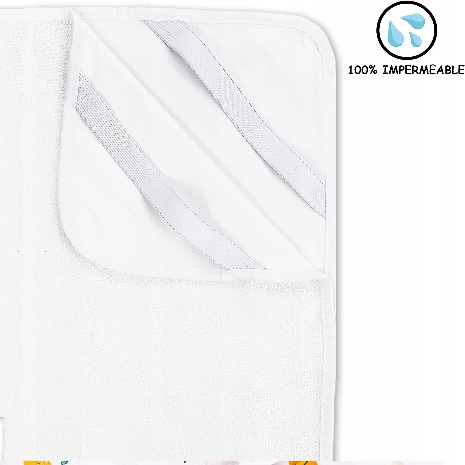 LOVELY HIPPO fitted sheet x2 + waterproof mattress protector for Next2Me 83X50
