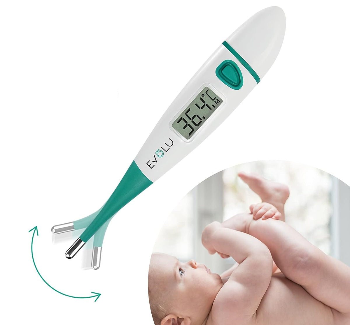 EVOLU DMT-4318 digitální teploměr s flexibilním hrotem + pouzdro 10 sekund