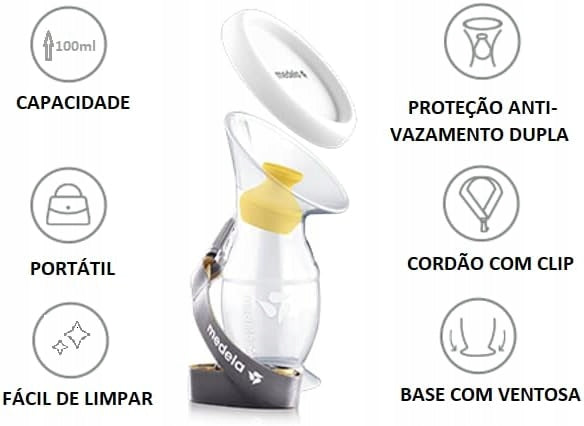 MEDELA silicone milk collector