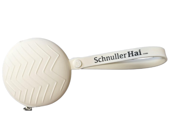 SCHNULLER HAIdummy casecolour whitediameter 8.5 cmmaterial siliconeBPA-freeNewly opened conditionVisually the