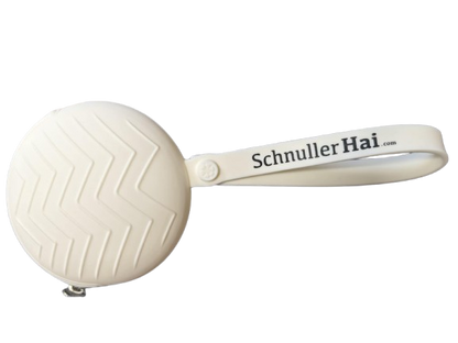 SCHNULLER HAIdummy casecolour whitediameter 8.5 cmmaterial siliconeBPA-freeNewly opened conditionVisually the