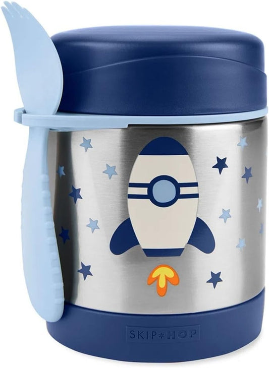 SKIP HOP termoska z nerezové oceli 325 ml + lžička RAKETA