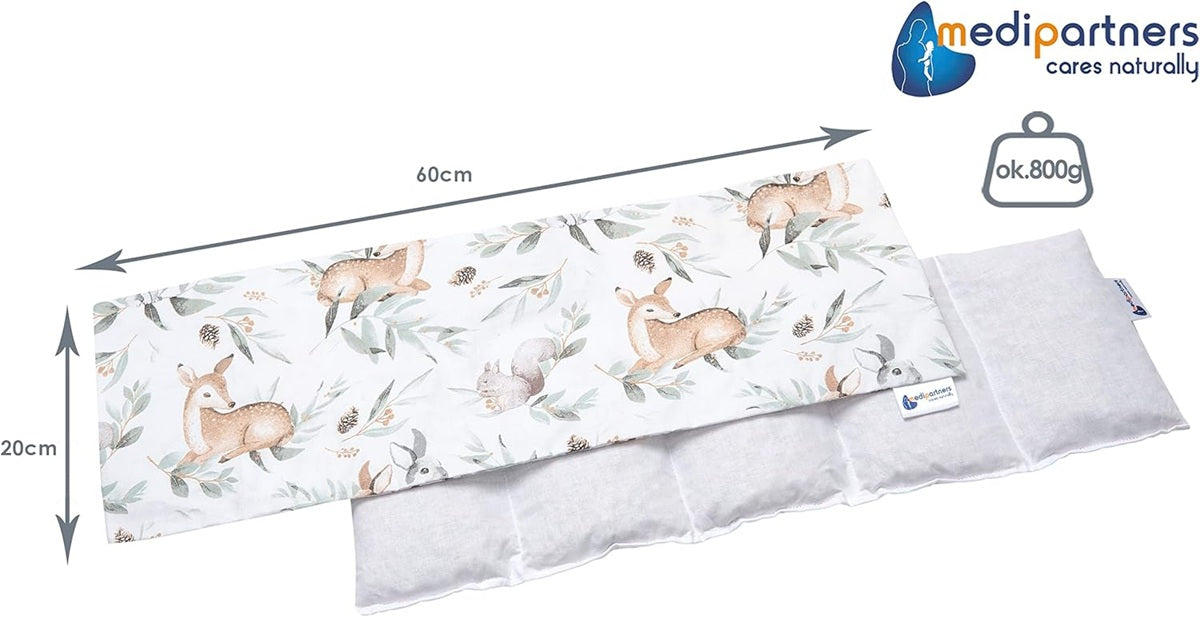 MEDI PARTNERS bavlněný termofor s třešňovými peckami 20x60 cm teplý a studený