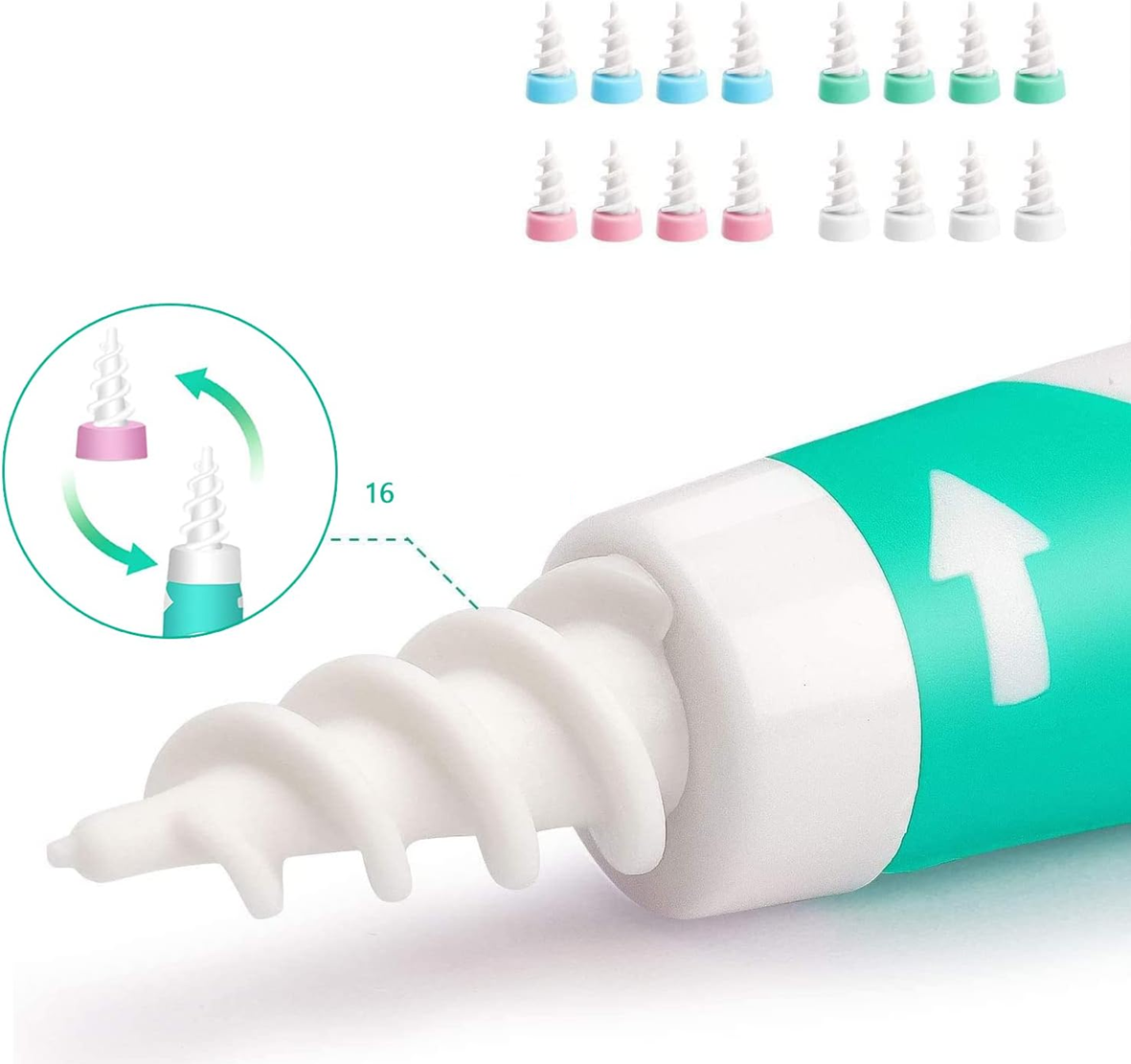 eVATMASTER urządzenie do czyszczenia uszu + 16 silikonowych końcówek – zdjęcie produktu 3