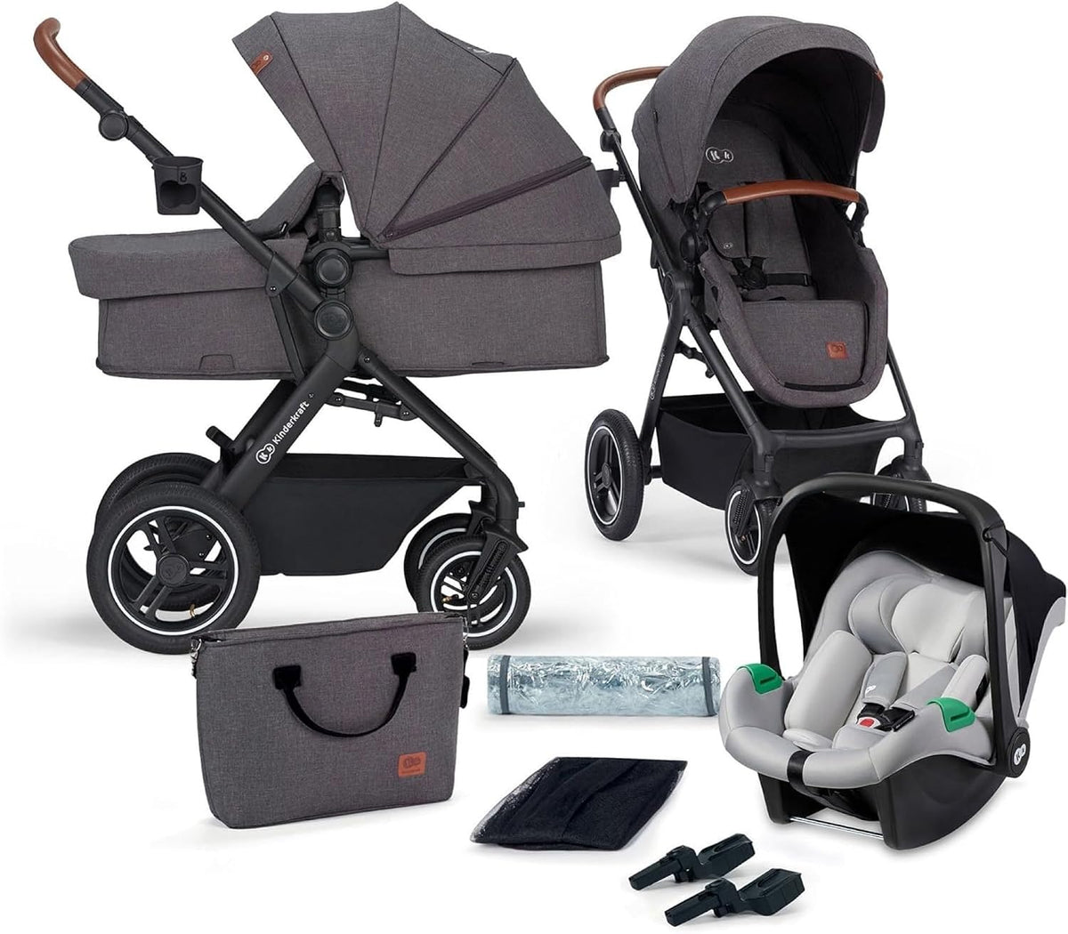 KINDERKRAFT B-TOUR 3-in-1 multifunction stroller up to 22kg + MINK PRO car seat
