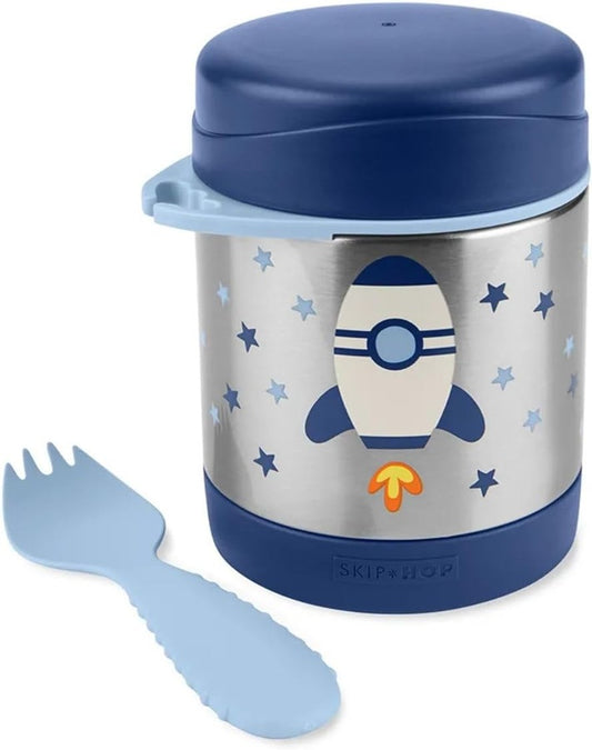 SKIP HOP termoska z nerezové oceli 325 ml + lžička RAKETA