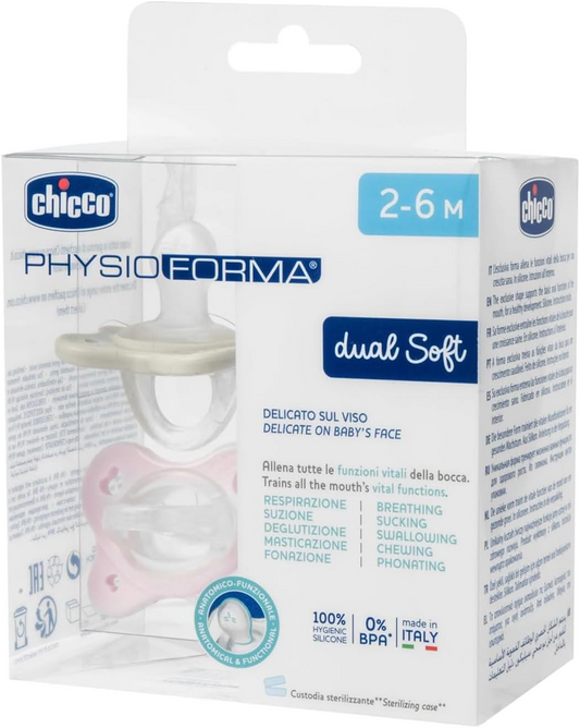 CHICCO PhysioForma DUAL SOFT dudlík x2 2-6 měsíců