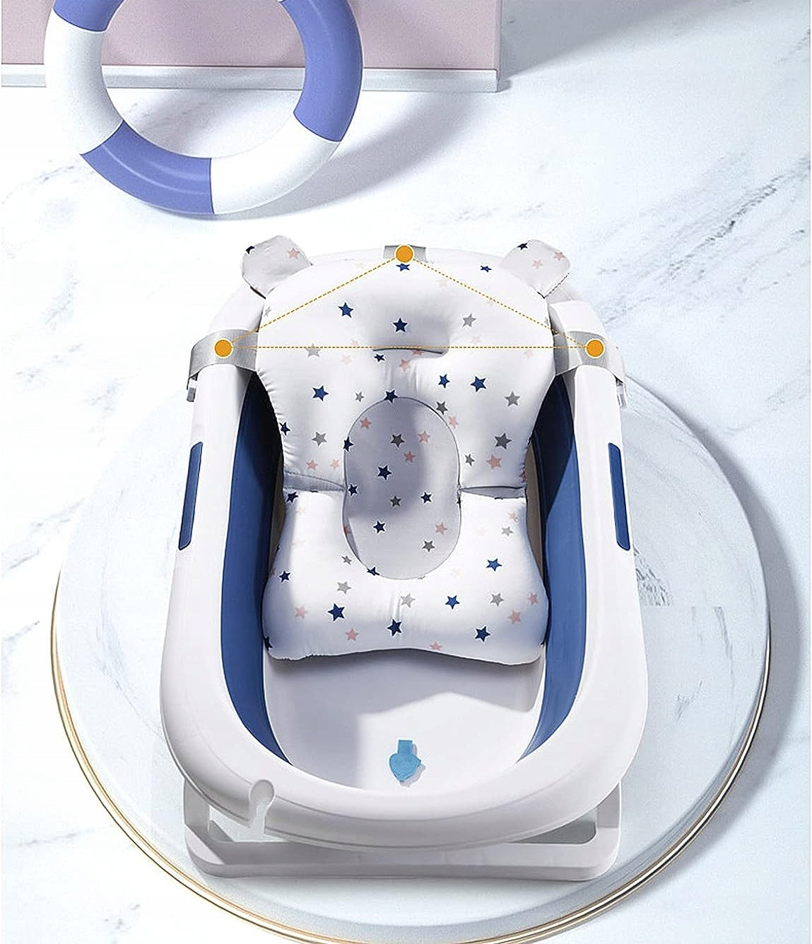 GLENMORE foldable bathtub with drain + INSERT