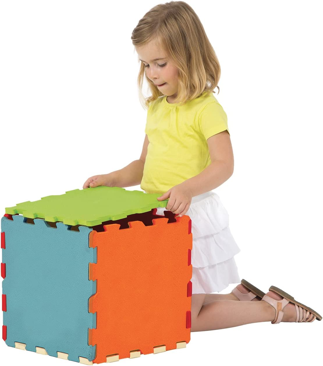 LUDI covoraș puzzle pliabil SENZORIAL 90x90
