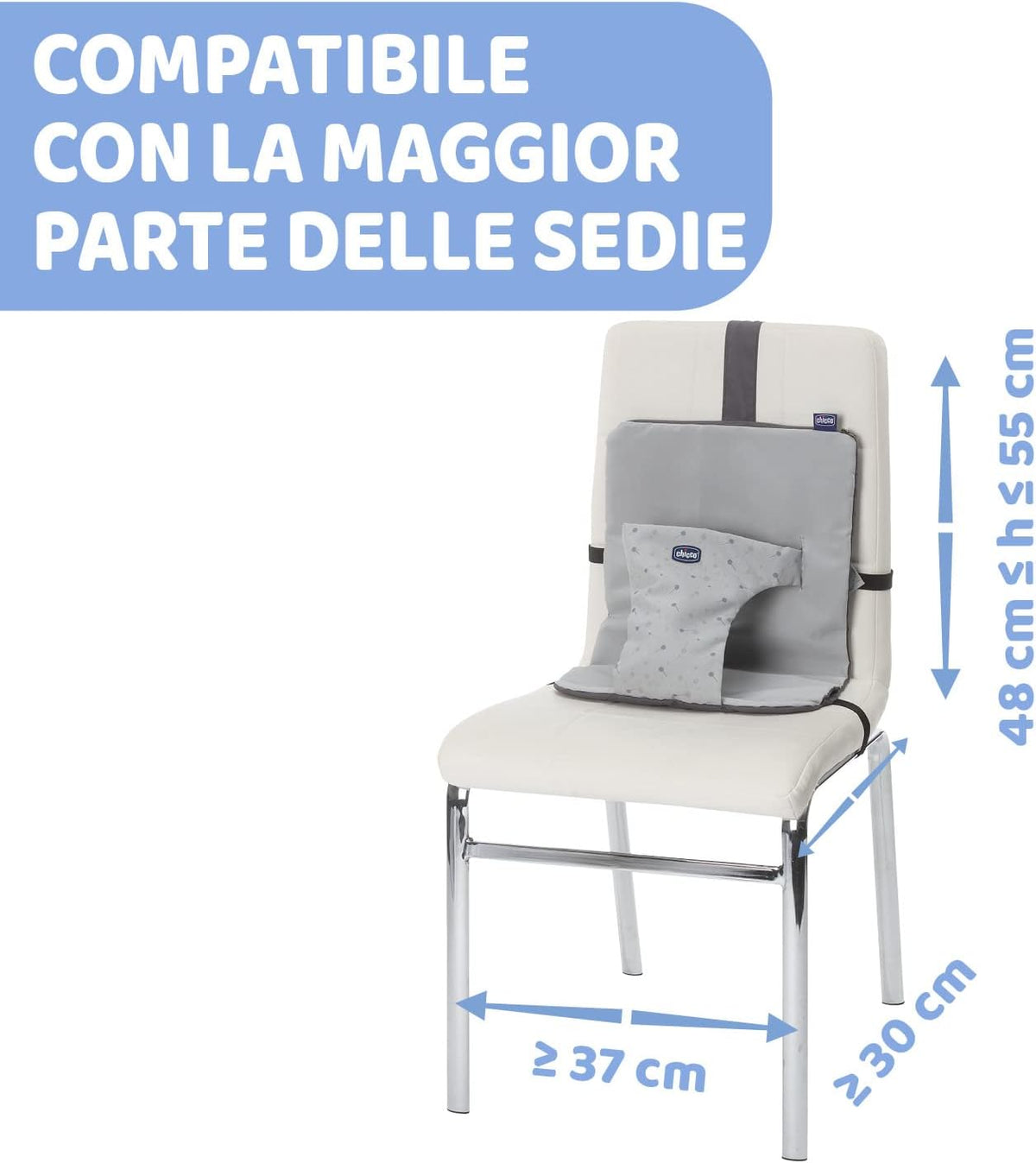 CHICCO WRAPPY portable feeding seat that attaches to a chair