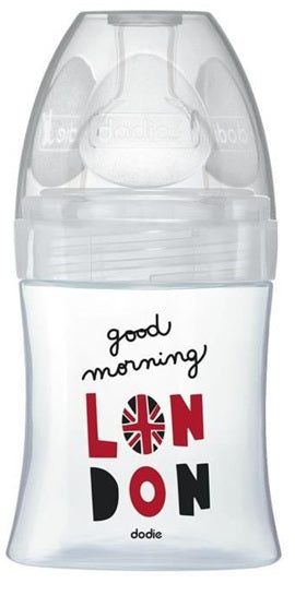 DODIE Sensation+ LONDÝN skleněná láhev 150 ml 0-6 m dudlík 1 pomalý průtok