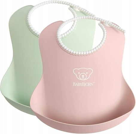 BABYBJORN silikonový bryndák s kapsou x2
