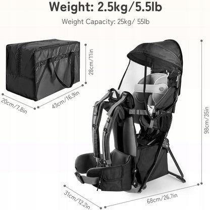 BESREY KRAXE hiking carrier with frame and canopy