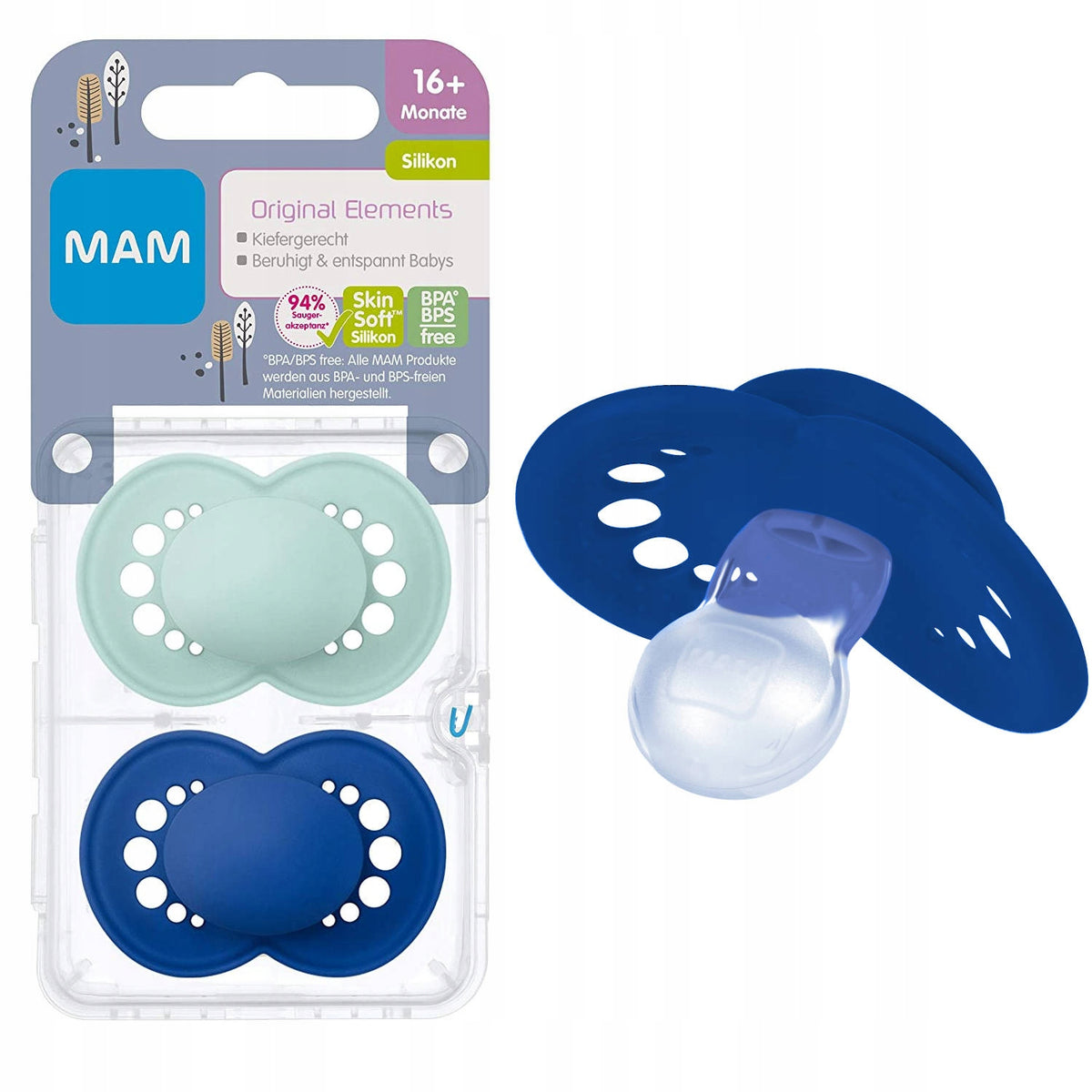 MAM ORIGINAL Beruhigungsschnuller x2 16m+ – Produktfoto 2