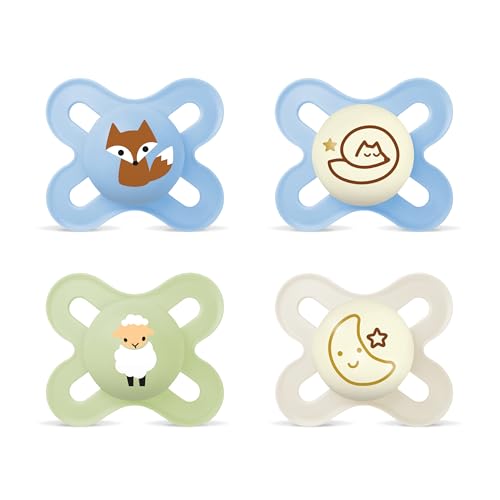 MAM Original Start dudlíky Day&Night 0–2 měsíce x4 SVÍTÍCÍ