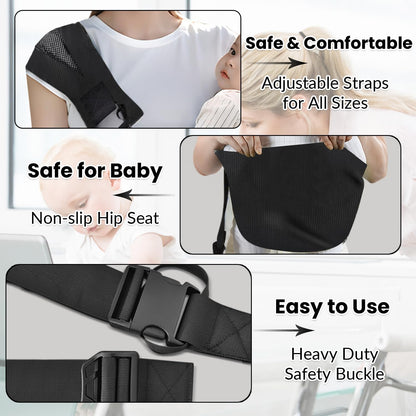 Adjustable baby carrier 3-36 months black