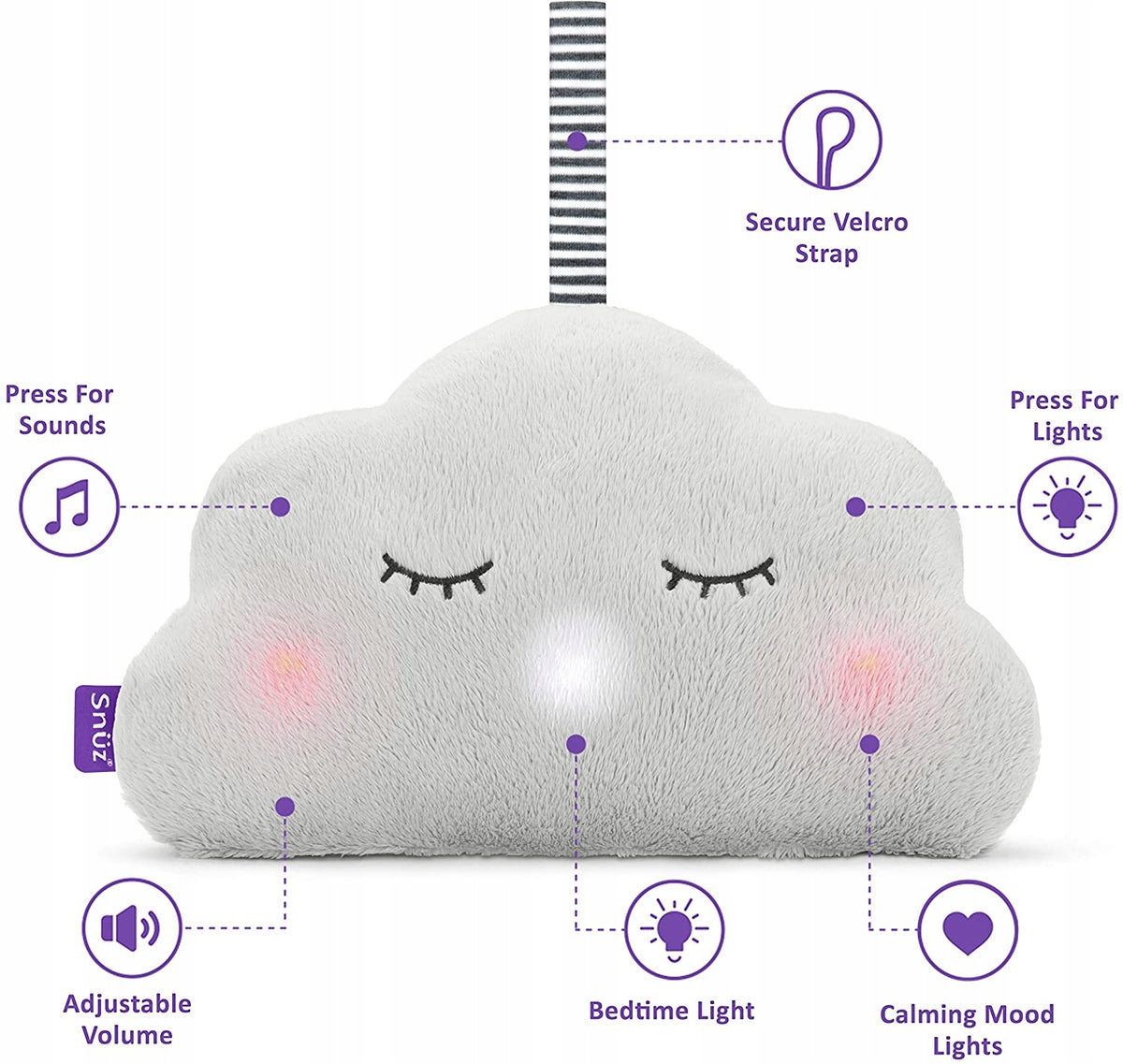 SnuzCloud cloud cuddly toy with music box